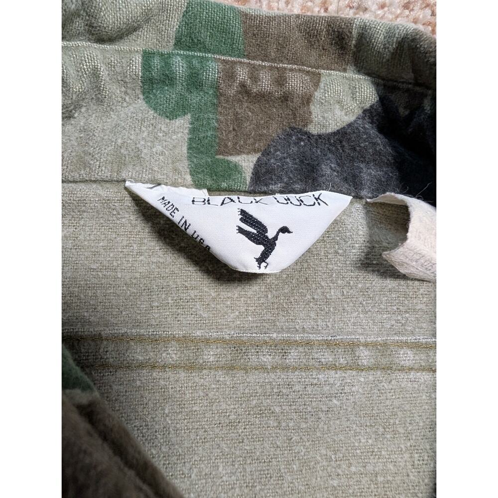 VINTAGE BLACK DUCK Long Sleeve button up, L/XL, Camo heavy Flannel Shirt - Picture 8 of 8